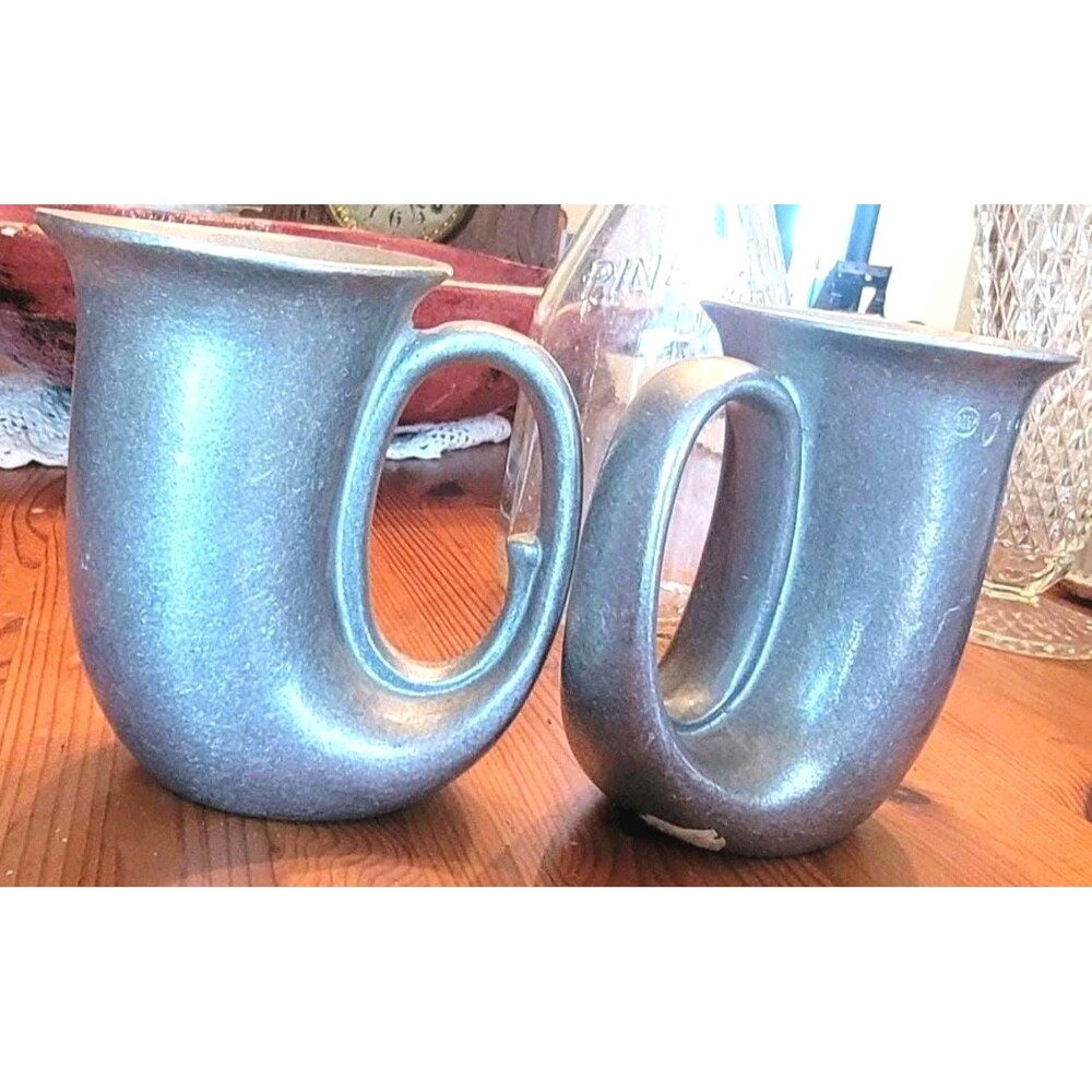 Tankard Pewter Mugs Tavern French Horns Wilton Armetale Collectible Nice Vtg!